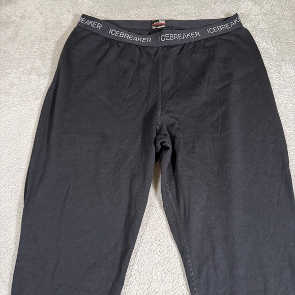 Icebreaker Merino 260 Leggings Womens Large Black Bodyfit Base Layer Thermal - Picture 3 of 10
